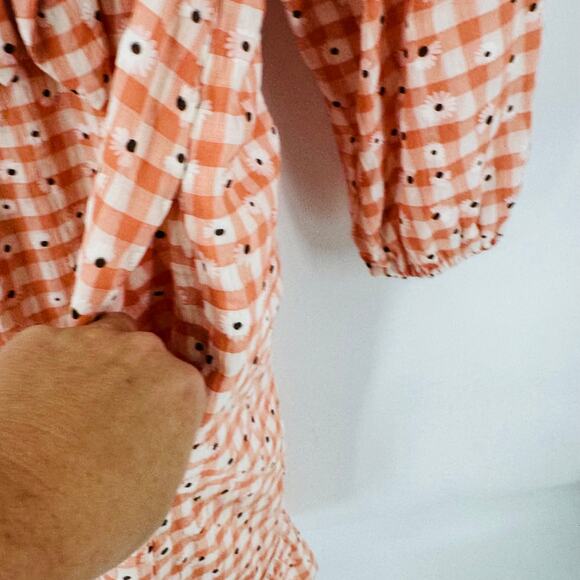 Greylin Collection Dorothy Daisy Gingham Mini Dress Women’s Size Large - Picture 7 of 9